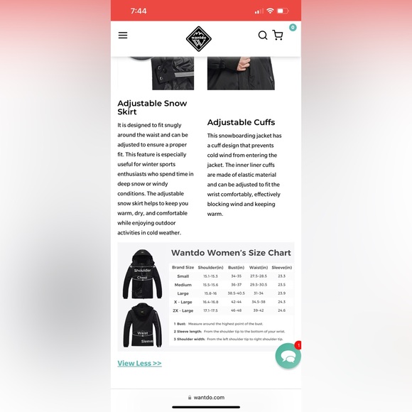 Women’s 2XL Wantdo Snow Jacket - Picture 8 of 8